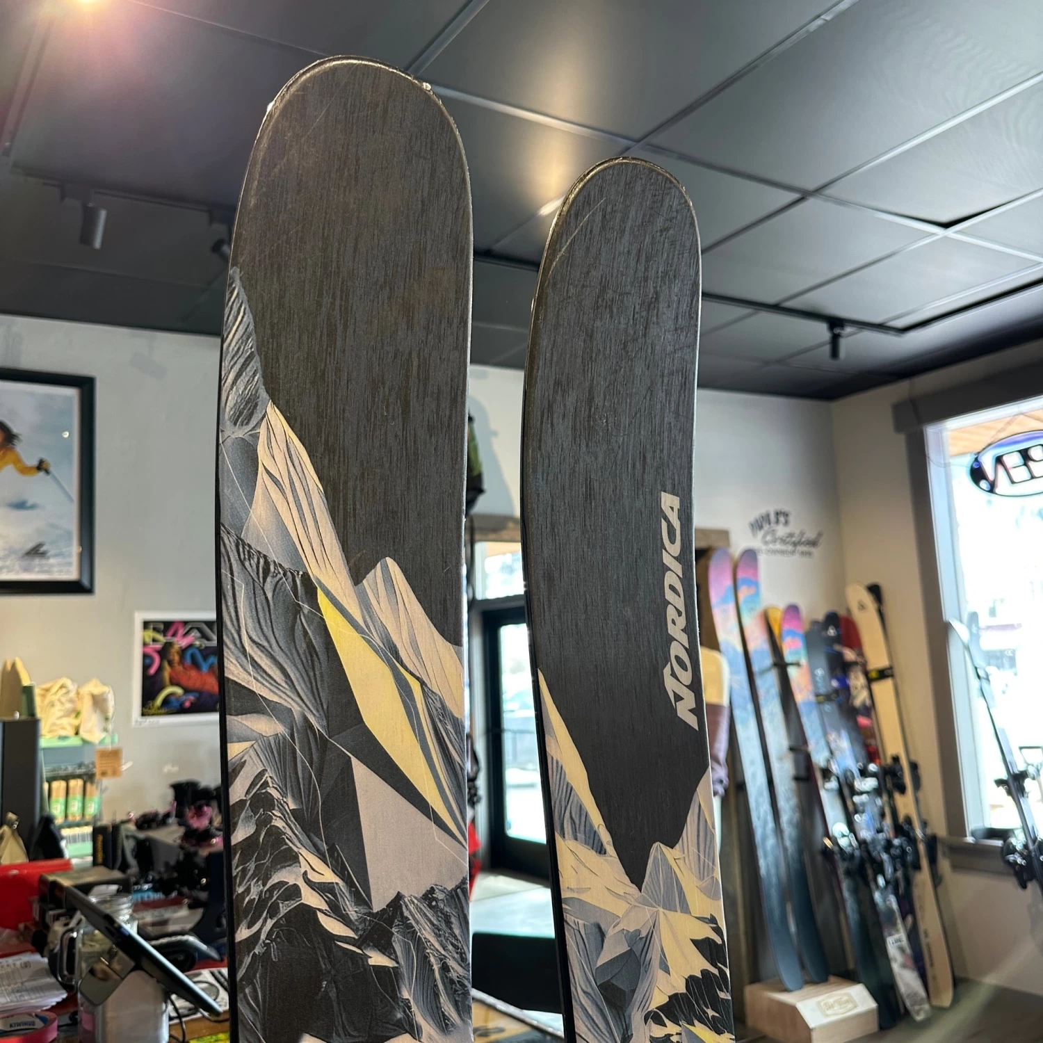 2025 NORDICA ENFORCER 104 (185cm) + MARKER GRIFFON 13 DEMO BINDINGS *USED* - Image 5