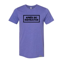 APRES SKI INSTRUCTOR T SHIRT HEATHER LAPIS (CLOSEOUT)